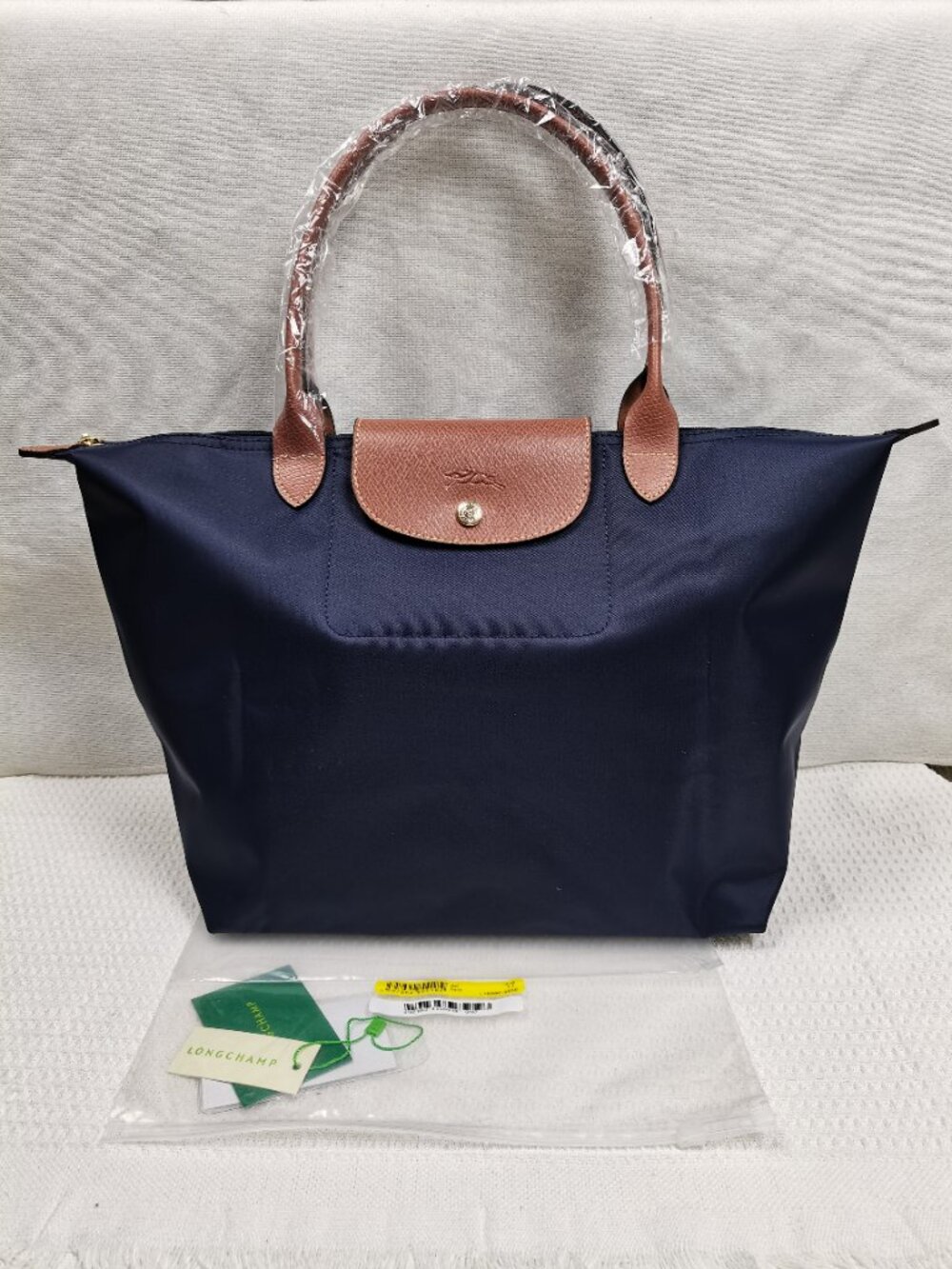 Longchamp Le Pliage Original Large Shoulder Nylon Bag Tote Navy Blue